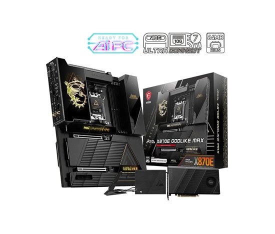 MSI MB Sc AM5 MEG X870E GODLIKE MAX, AMD X870E, 4xDDR5, 2xDP Type-C, WI-FI, E-ATX