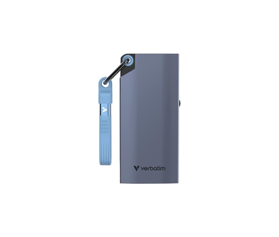 VERBATIM externí SSD 256GB Metal Pocket SSD, USB-C, Modrá