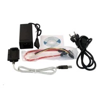 GEMBIRD Kabel adaptér USB 2.0 - IDE 2,5"/3,5" + SATA (redukce + napájecí zdroj)