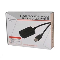 GEMBIRD Kabel adaptér USB 2.0 - IDE 2,5"/3,5" + SATA (redukce + napájecí zdroj)