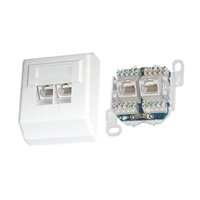 Zásuvka Profi UTP 2x RJ45 Cat5E, krone, na omítku