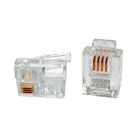 Konektor RJ11 (6p4c), 3µm, licna(lanko) - 100 ks