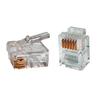 Konektor RJ12 (6p6c), 3µm, licna(lanko) - 100 ks