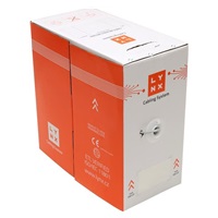 UTP kabel LYNX, Cat5E, licna(lanko), PVC, Dca, šedá, 305m