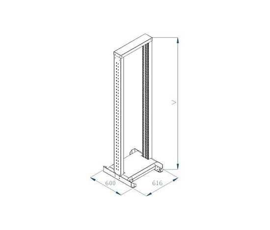 TRITON 19" montážní rám 42U, jednodílný