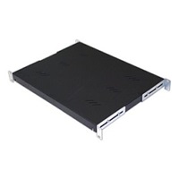 TRITON Police s perforací 19", 1U/350mm, nosnost 50kg, černá