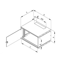 TRITON 19" jednodílný rozvaděč 6U/400mm - rozložený FLAT PACK