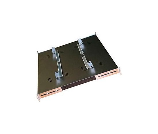 TRITON Police s perforací 19", 1U/750mm, nosnost 80kg, černá