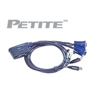 ATEN přepínač KVM 2-port VGA KVMP USB2.0, mini, audio, 1,8m kabely