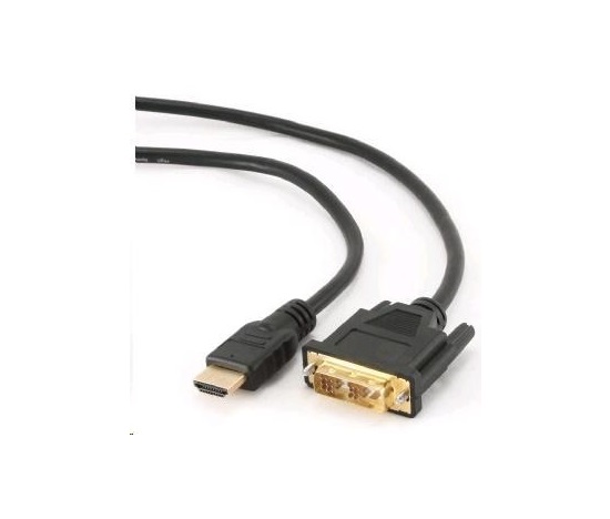 GEMBIRD Kabel HDMI - DVI 3m (M/M, DVI-D, Single Link, zlacené kontakty, stíněný)