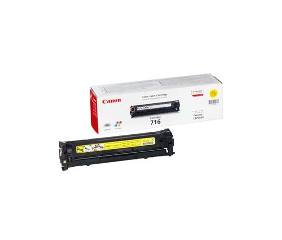Canon TONER CRG-716Y žlutá pro i-Sensys LBP5050, LBP5050N, LBP5360, MF-8030Cn, MF-8040Cn,MF-8050Cn,MF-8080Cw (1500 str.)