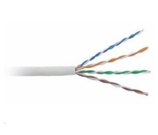 BAZAR- UTP kabel LYNX, Cat5E, drát, PVC, Dca, šedý, 305m - POŠKOZENÝ OBAL