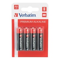 VERBATIM Alkalické baterie AA,  4 PACK , LR6