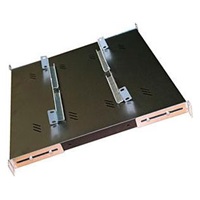 TRITON Police s perforací 19", 1U/450mm, nosnost 80kg, černá