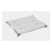 TRITON Police s perforací 19", 1U/450mm, nosnost 80kg, šedá