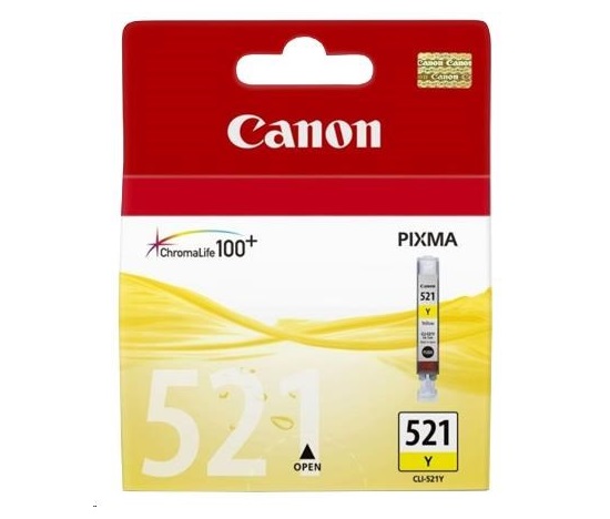 Canon CARTRIDGE CLI-521Y žlutá pro IP 3600,4600,4700, MP5x0, MP6x0, MX8x0, MP9x0