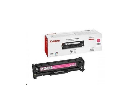 Canon TONER CRG-718M purpurová pro i-Sensys LBP7200CDN, LBP7210Cdn, LBP7660CDN, LBP7680CX, MF724Cdw, (2 900 str.)
