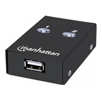MANHATTAN USB 2.0 přepínač 2:1 (switch, 1 zařízení pro 2 PC)