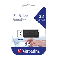 VERBATIM Flash Disk 32GB Store ‘n‘ Go PinStripe, černá