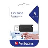 VERBATIM Flash Disk 8GB Store ‘n‘ Go PinStripe, černá