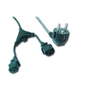 GEMBIRD Kabel napájecí 230V 2m 2 zástrčky (Y rozdvojka)