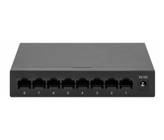 Intellinet 8-Port Gigabit Ethernet Switch, kovový