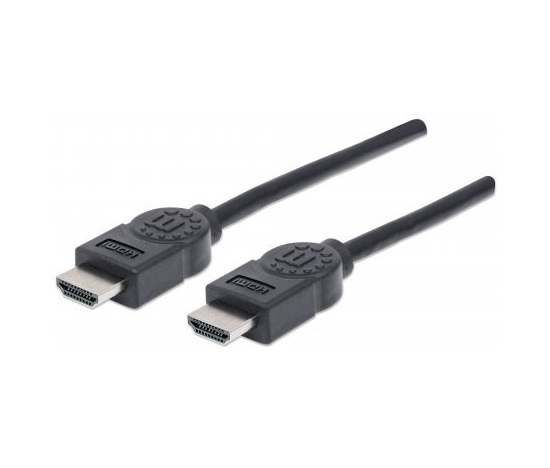 MANHATTAN kabel High Speed HDMI 4K, 3D, Male to Male, stíněný, černý, 1,8m