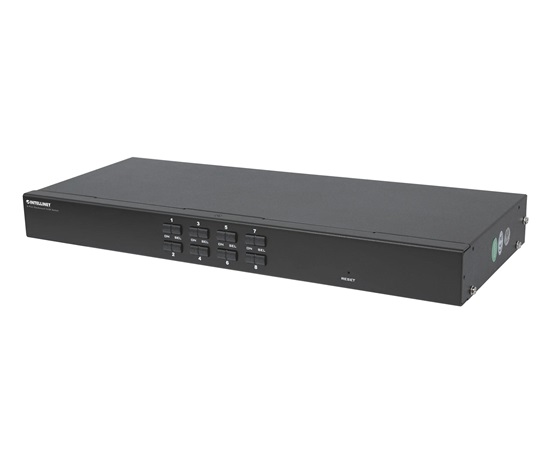 Intellinet 8-Port Rackmount KVM Switch, USB + PS/2, včetně 8 ks kabelů