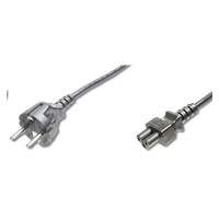 PREMIUMCORD Kabel napájecí 230V pro NTB 2m (3pin C5, trojlístek, "Mickey Mouse")