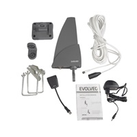 EVOLVEO Shark, aktivní venkovní anténa DAB+/DVB-T2, filtr LTE,4G,5G