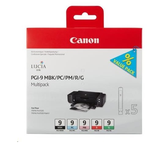 Canon Cartridge  PGI-9 MBK/PC/PM/R/G černá a barevná MULTI-PACK pro PIXMA iX7000