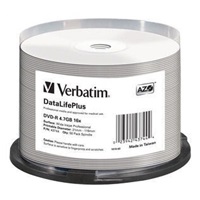 VERBATIM DVD-R(50-Pack)Spindle/Printable/16x/4.7GB/WIDE PRINTABLE SURFACE NON-ID