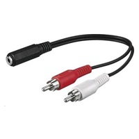 PREMIUMCORD Kabel audio 3,5mm Jack - 2x Cinch 1,5m (F/M, stereo)