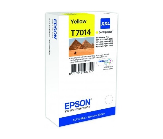 EPSON Ink bar WorkForce-4000/4500 - Yellow XXL - 3400str. (34,2 ml)