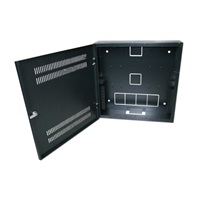 LEXI-Net 19" nástěnný vertikální rozvaděč SOHO 2U+4U 540x170, perforované dveře, černý