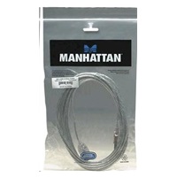 MANHATTAN Kabel USB 2.0 A-A prodlužovací 4,5m (stříbrný)