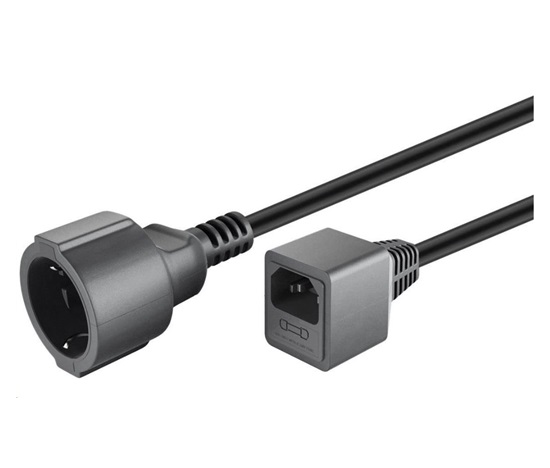 PREMIUMCORD Kabel napájecí 230V Prodlužovací  s EURO konektorem C14 (IEC connection) , 1,5m