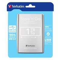 VERBATIM Externí HDD 1TB Store ‘n‘ Go USB 3.0 , stříbrný