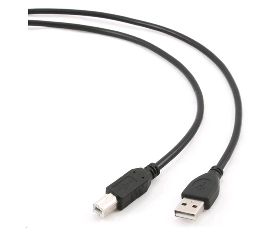 GEMBIRD Kabel USB 2.0 A-B propojovací 1,8m Professional (černý, zlacené kontakty)
