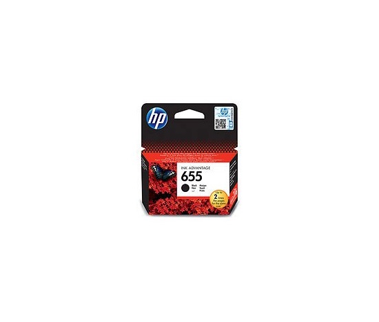 HP 655 Black Ink Cart, 14 ml, CZ109AE (550 pages)
