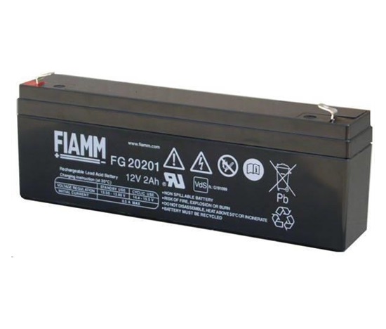 Baterie - Fiamm FG20201 (12V/2,0Ah - Faston 187), životnost 5let