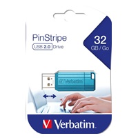 VERBATIM Flash Disk 32GB Store ‘n‘ Go PinStripe, karibská modrá