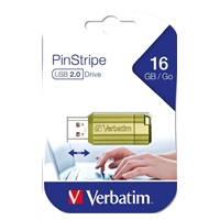 VERBATIM Flash Disk 16GB Store ‘n‘ Go PinStripe, eukalyptově zelená