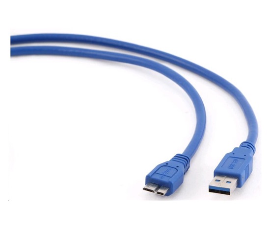 GEMBIRD Kabel USB 3.0 A-Micro B propojovací 1,8m (modrý)