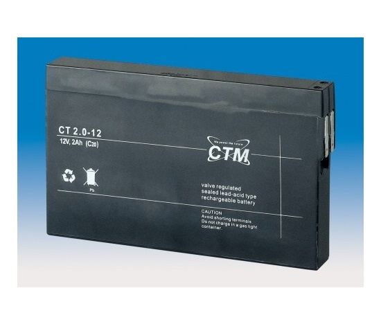 Baterie - CTM CT 12-2,0 (12V/2,0Ah - Faston 187), životnost 5let