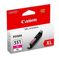 Canon CARTRIDGE CLI-551M XL purpurová pro Pixma iP, Pixma iX, Pixma MG a Pixma MX 6850, 725x, 925, 8750 (680 str.)