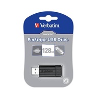 VERBATIM USB Flash Disk Store 'n' Go PinStripe 128GB - Black