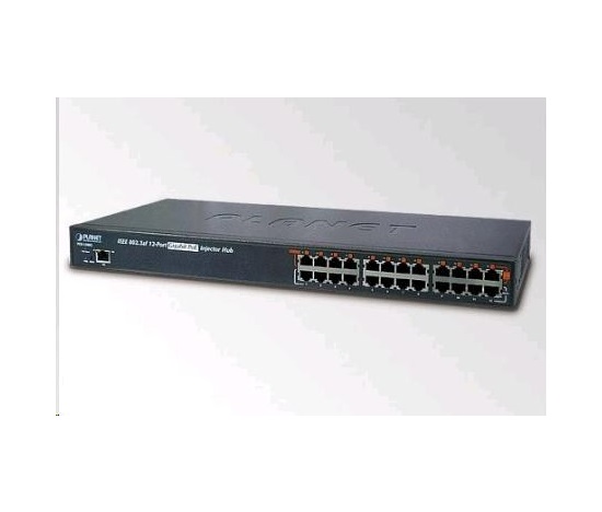 Planet POE-1200G, PoE Injektor 12x 1000Base-T, PoE 190W (max.15,4W/port)