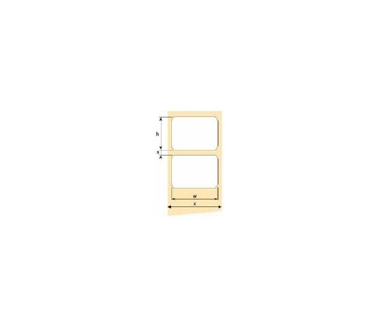 OEM samolepící etikety 75mm x 38mm, bílý papír, cena za 1500 ks