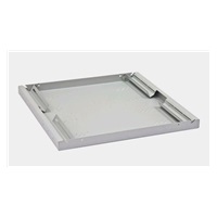 TRITON Police s perforací 19", 1U/850mm, nosnost 80kg, šedá